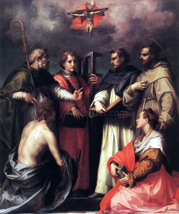  Andrea del Sarto Disputation over the Trinity - Canvas Art Print