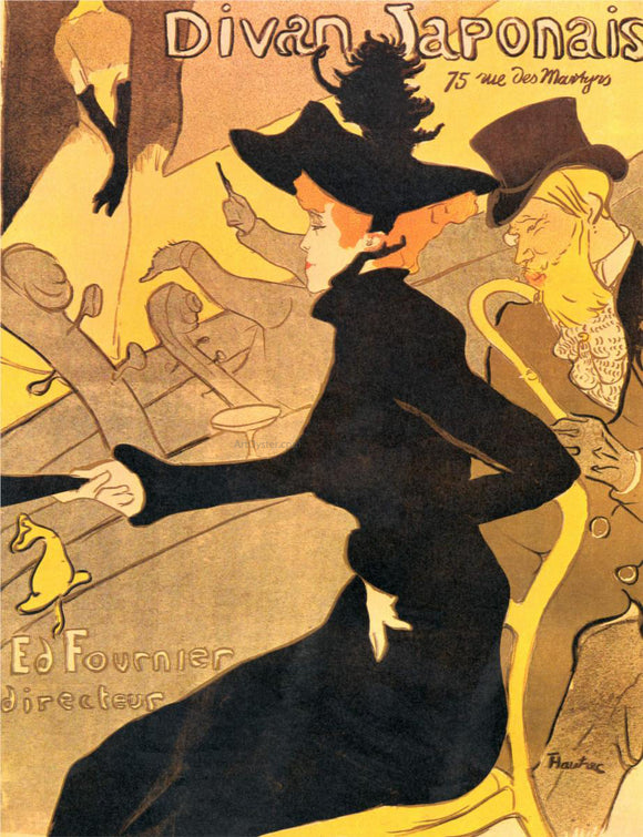  Henri De Toulouse-Lautrec Divan Japonais - Canvas Art Print