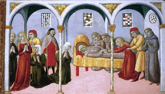  Sano Di Pietro Donna Perna Being Cured on Approaching St Bernardino's Body - Canvas Art Print