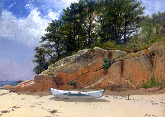  Alfred Thompson Bricher Dory on Dana's Beach, Manchester-by-the-Sea, Massachusetts - Canvas Art Print