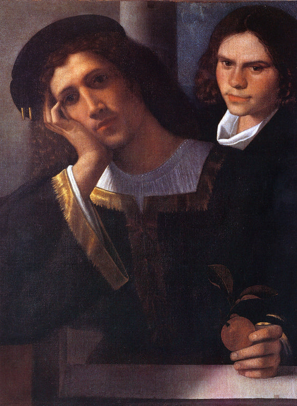  Giorgione Double Portrait (attributed to Giorgione) - Canvas Art Print