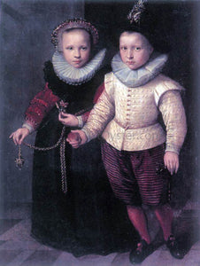  Cornelis Ketel Double Portrait of a Brother and Sister - Canvas Art Print