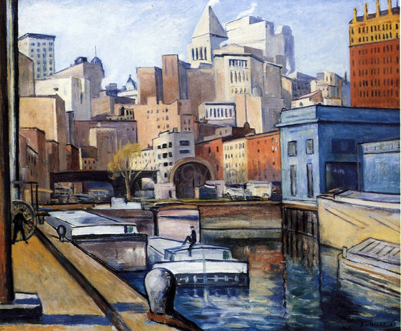  Samuel Halpert Downtown - Canvas Art Print