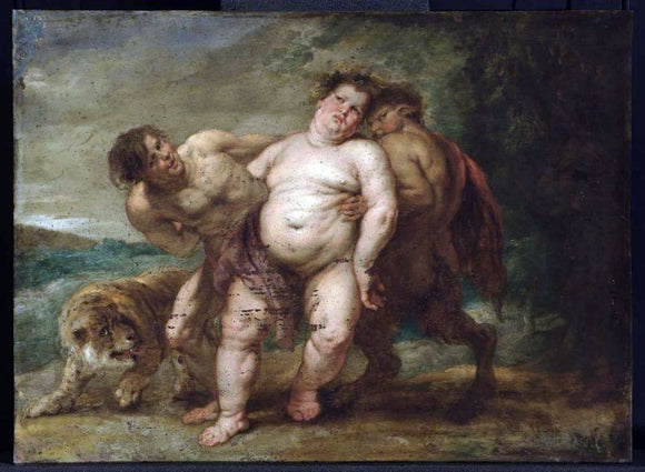  Peter Paul Rubens Drunken Bacchus with Faun and Satyr - Canvas Art Print