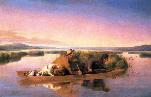  William Tylee Ranney Duck Hunters on the Hoboken Marshes - Canvas Art Print