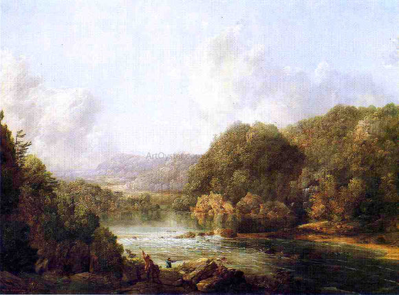  William Louis Sonntag Duck Hunters on the Ohio River - Canvas Art Print