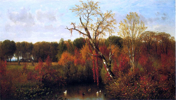  Thomas Worthington Whittredge The Duck Pond - Canvas Art Print