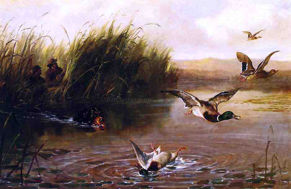  Arthur Fitzwilliam Tait The Duck Shooting - Canvas Art Print
