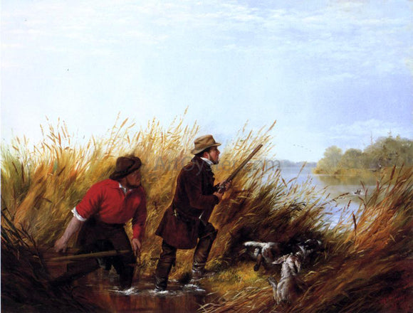  Arthur Fitzwilliam Tait Duck Shooting: A Good Shot - Canvas Art Print