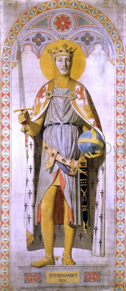  Jean-Auguste-Dominique Ingres Duke Ferdinand-Philippe of Orleans, as St. Ferdinand of Castile - Canvas Art Print