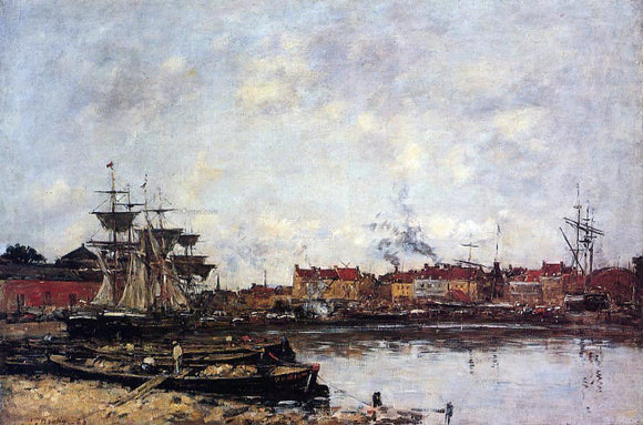  Eugene-Louis Boudin Dunkirk, the Inner Port - Canvas Art Print