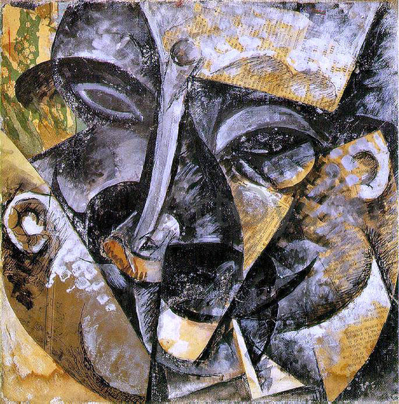  Umberto Boccioni Dynamism of a Man's Head - Canvas Art Print