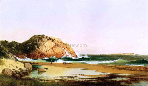  Thomas Hicks Eagle Rock, Manchester Beach, Massachusetts (after Kensett) - Canvas Art Print
