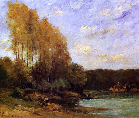  Paul Desire Trouillebert Early Autumn on a Lake - Canvas Art Print