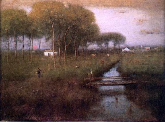  George Inness Early Moonrise, Tarpon Springs - Canvas Art Print