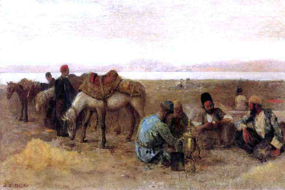  Edwin Lord Weeks Early Morning by Lake Urumiyah, Persia - Canvas Art Print