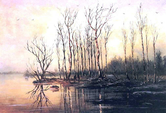  Alexei Kondratevich Savrasov Early Spring, Flood - Canvas Art Print