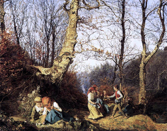  Ferdinand Georg Waldmuller Early Spring in the Wienerwald - Canvas Art Print