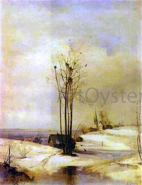  Alexei Kondratevich Savrasov Early Spring, Thaw - Canvas Art Print