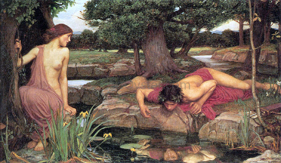  John William Waterhouse Echo and Narcissus - Canvas Art Print