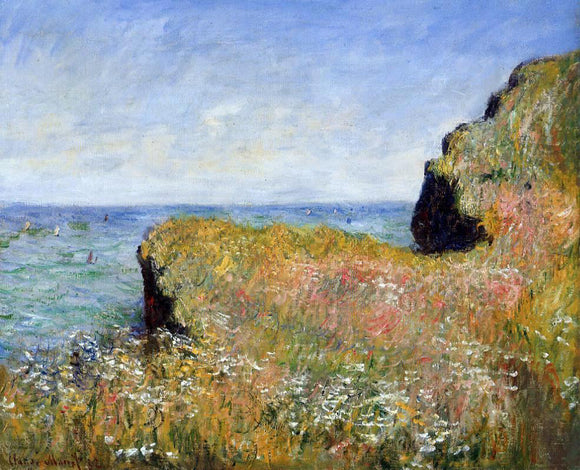  Claude Oscar Monet Edge of the Cliff, at Pourville - Canvas Art Print