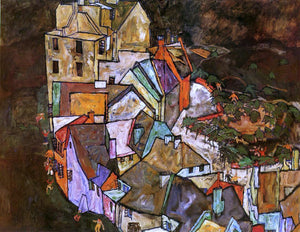  Egon Schiele Edge of Town (also known as Krumau Town Crescent III) - Canvas Art Print