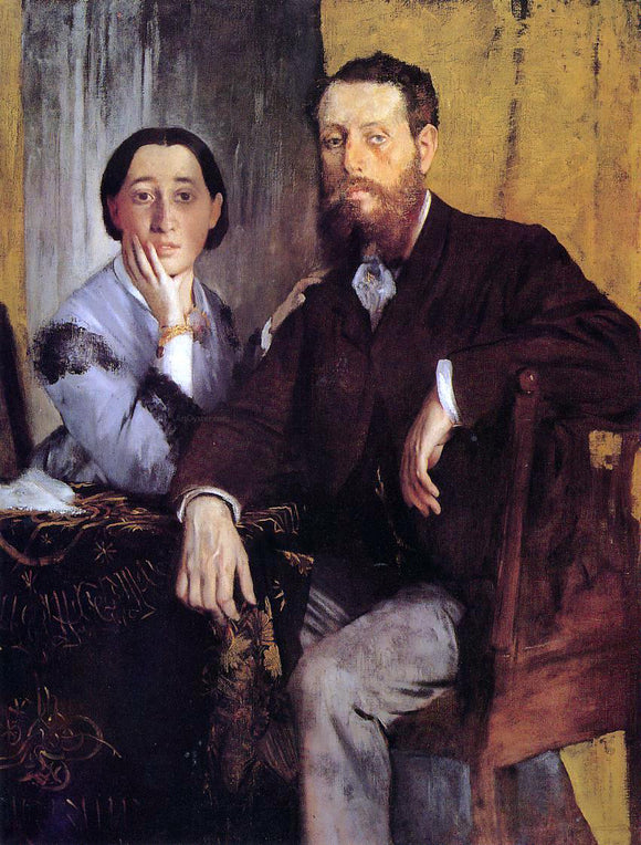  Edgar Degas Edmond and Therese Morbilli - Canvas Art Print
