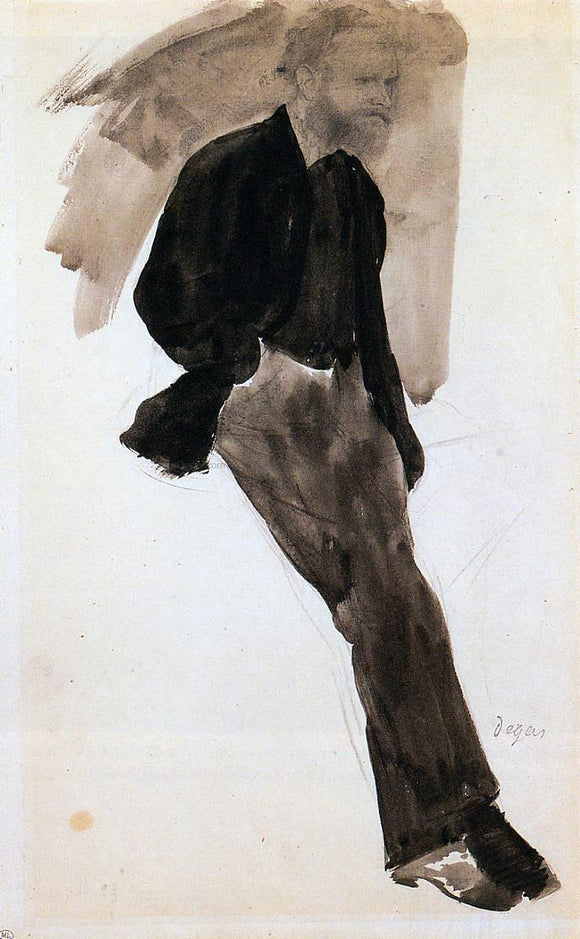  Edgar Degas Edouard Manet Standing - Canvas Art Print