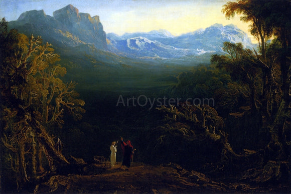 John Martin Edwin and Angelina (also known as The Hermit) - Canvas Art Print