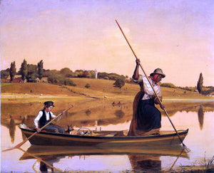 William Sidney Mount Eel Spearing at Setauket (also known as Recolections of Early Days - "Fishing Along Shore") - Canvas Art Print