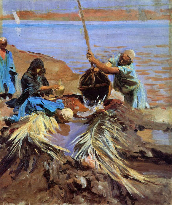  John Singer Sargent An Egyptian Raising Water from the Nile - Canvas Art Print