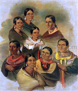  George Winter Eight Potawatomi Women - Canvas Art Print