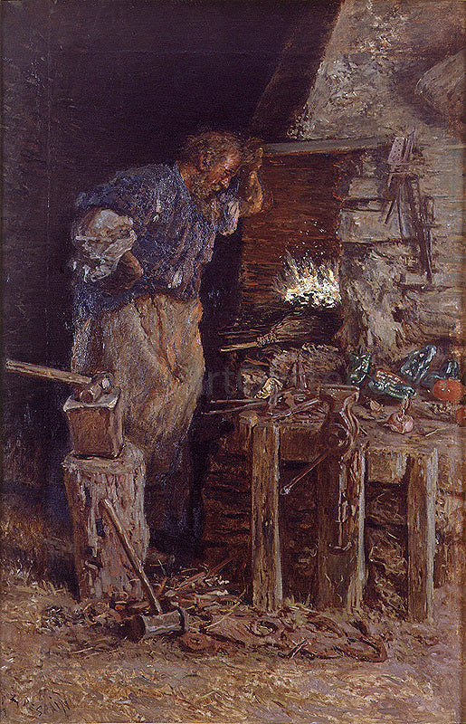  Antonio Munoz Degrain El Herrero - Canvas Art Print