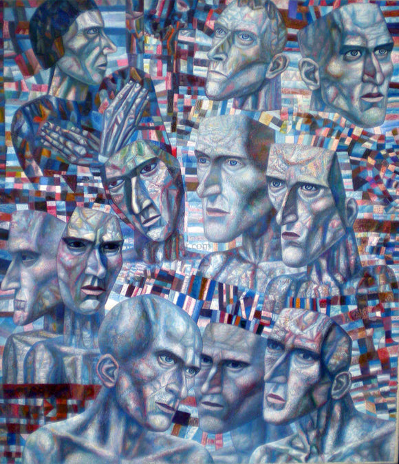  Pavel Filonov Eleven Heads - Canvas Art Print