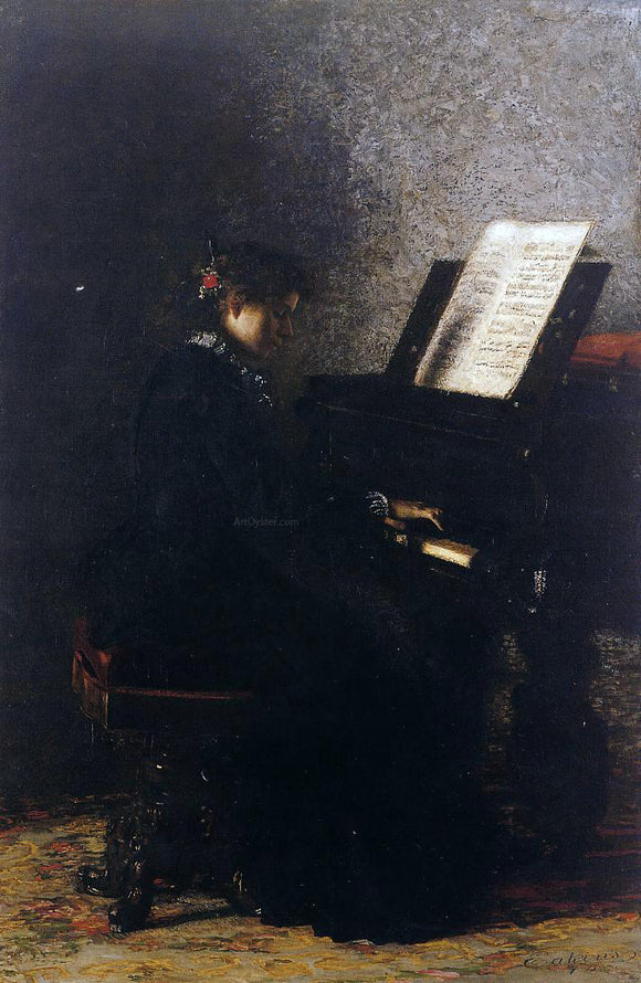  Thomas Eakins Elizabeth at the Piano - Canvas Art Print