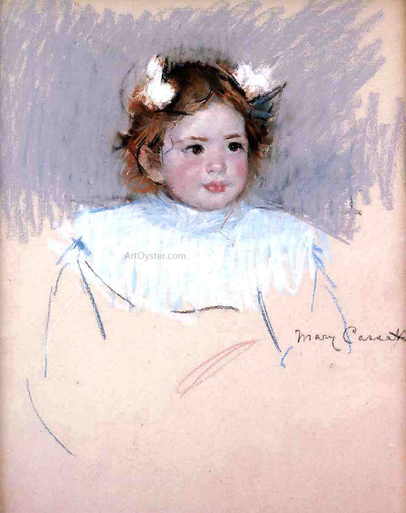  Mary Cassatt Ellen with Bows in Her Hair, Looking Right - Canvas Art Print