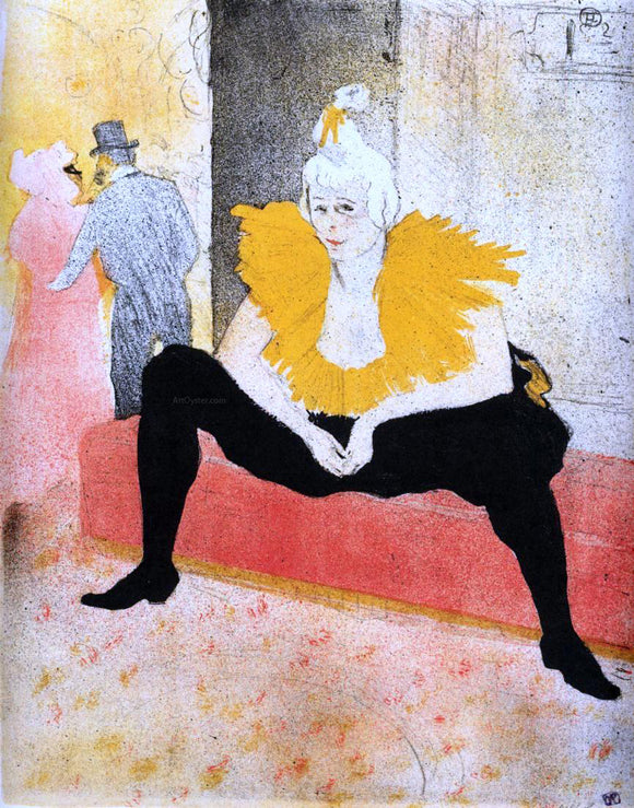  Henri De Toulouse-Lautrec Elles: Cha-U-Kao, Chinese Clown, Seated - Canvas Art Print