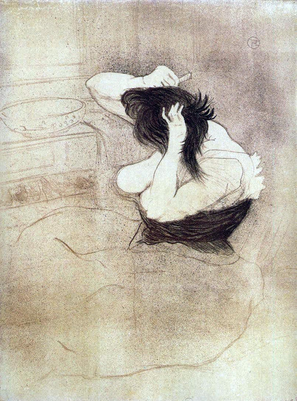  Henri De Toulouse-Lautrec Elles: Woman Combing Her Hair - Canvas Art Print