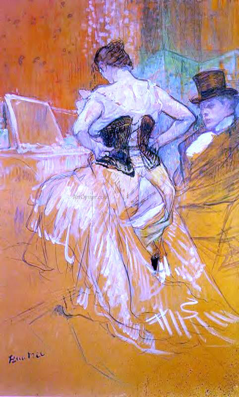  Henri De Toulouse-Lautrec Elles: Woman in a Corset - Canvas Art Print