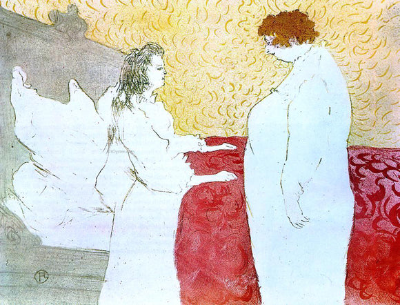  Henri De Toulouse-Lautrec Elles: Woman in Bed, Profile, Getting Up - Canvas Art Print