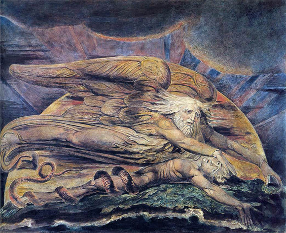  William Blake Elohim Creating Adam - Canvas Art Print