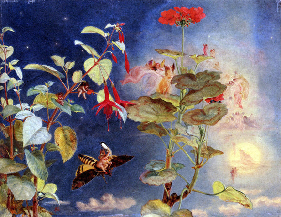  John George Naish Elves And Fairies: A Midsummer Night's Dream - Canvas Art Print