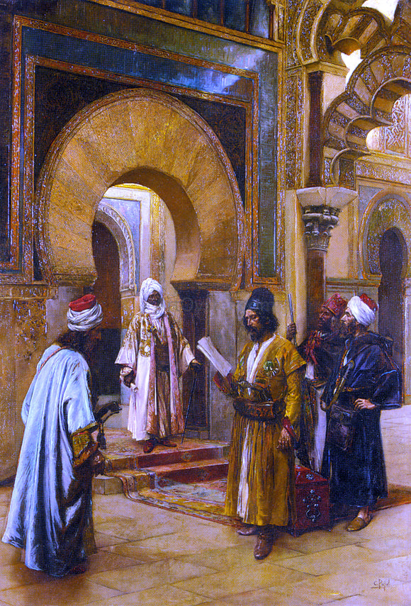  Clement Pujol De Guastavino Emmisaries to the Sultan - Canvas Art Print