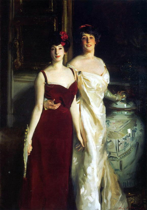  John Singer Sargent Ena and Betty, Daughters of Asher and Mrs. Wertheimer - Canvas Art Print