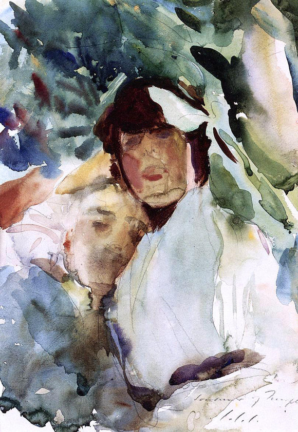  John Singer Sargent Ena Wertheimer with Antonio Mancini - Canvas Art Print