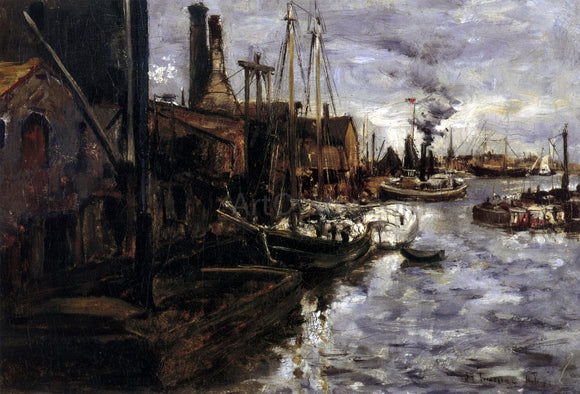  John Twachtman End of the Pier, New York Harbor - Canvas Art Print