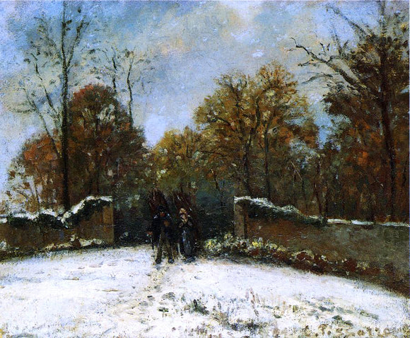  Camille Pissarro Entering the Forest of Marly (Snow Effect) - Canvas Art Print