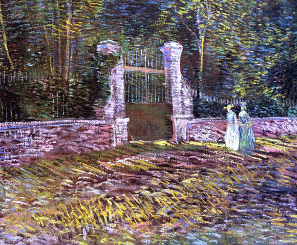  Vincent Van Gogh Entrance to the Park at Voyer-d'Argenson in Asnieres - Canvas Art Print