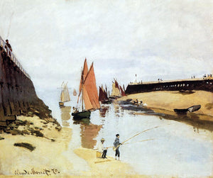  Claude Oscar Monet Entrance to the Port of Trouville - Canvas Art Print