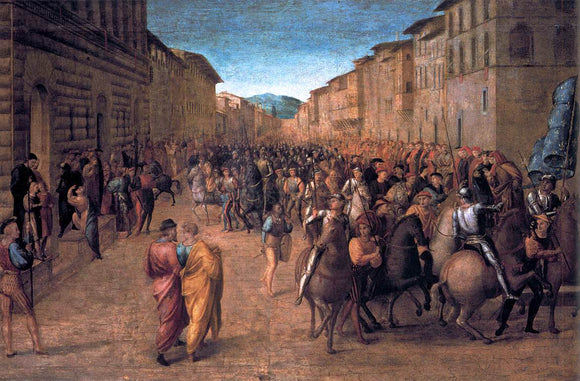  Francesco Granacci Entry of Charles VIII into Florence - Canvas Art Print